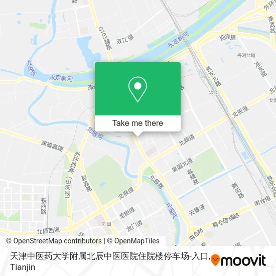 天津中医药大学附属北辰中医医院住院楼停车场-入口 map