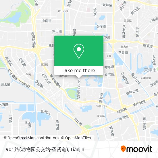 901路(动物园公交站-圣贤道) map