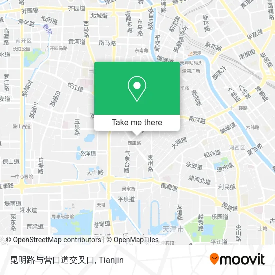 昆明路与营口道交叉口 map