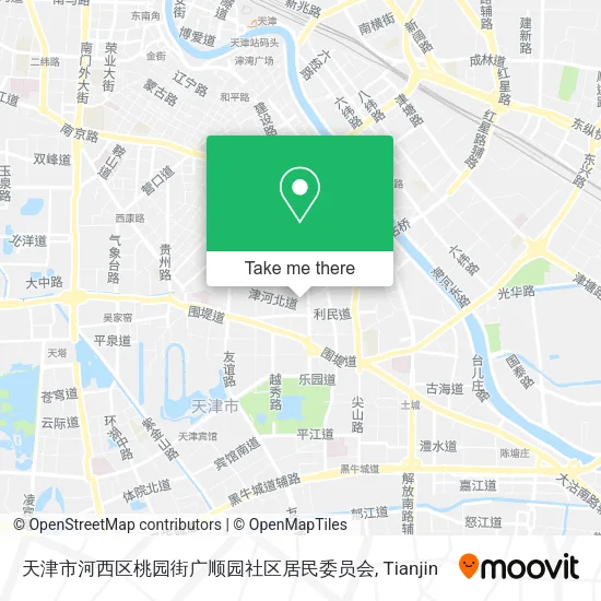 天津市河西区桃园街广顺园社区居民委员会 map