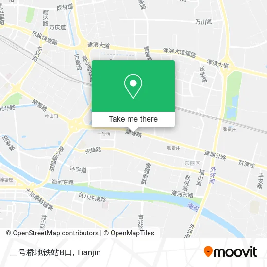 二号桥地铁站B口 map