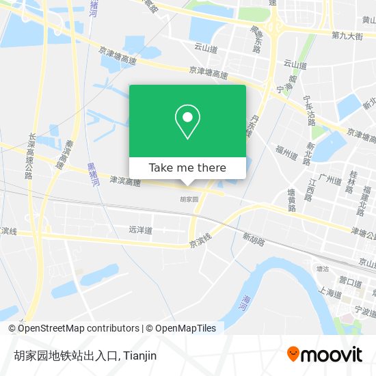 胡家园地铁站出入口 map