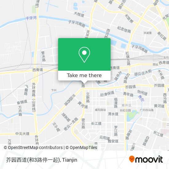 芥园西道(和3路停一起) map