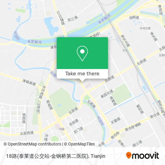 18路(泰莱道公交站-金钢桥第二医院) map