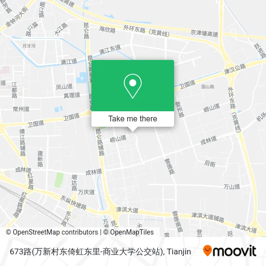 673路(万新村东倚虹东里-商业大学公交站) map