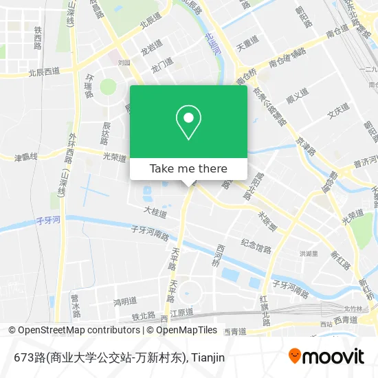 673路(商业大学公交站-万新村东) map