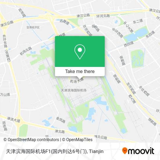 天津滨海国际机场F1(国内到达6号门) map