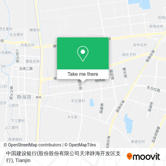 中国建设银行(股份股份有限公司天津静海开发区支行) map