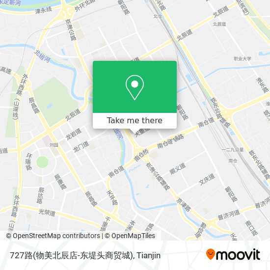 727路(物美北辰店-东堤头商贸城) map