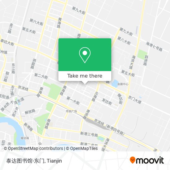 泰达图书馆-东门 map
