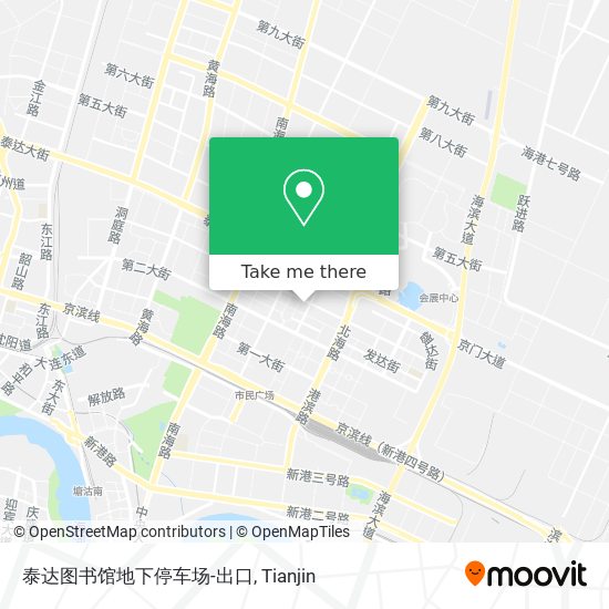 泰达图书馆地下停车场-出口 map