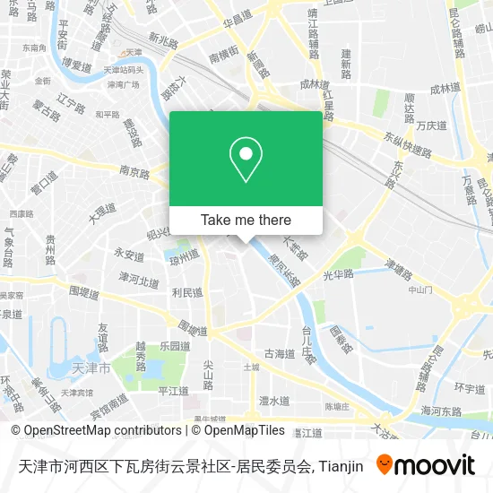 天津市河西区下瓦房街云景社区-居民委员会 map