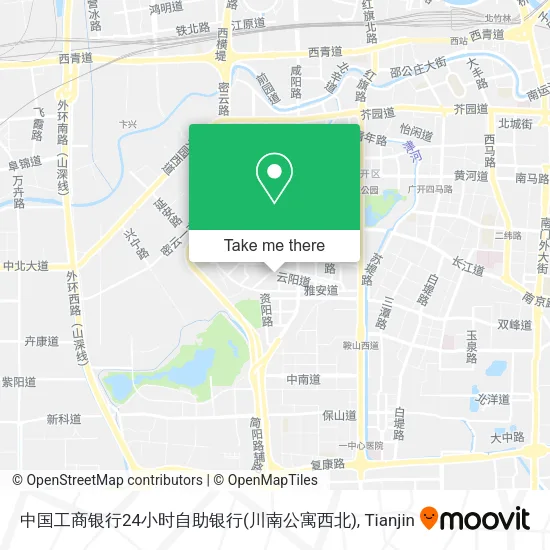 中国工商银行24小时自助银行(川南公寓西北) map