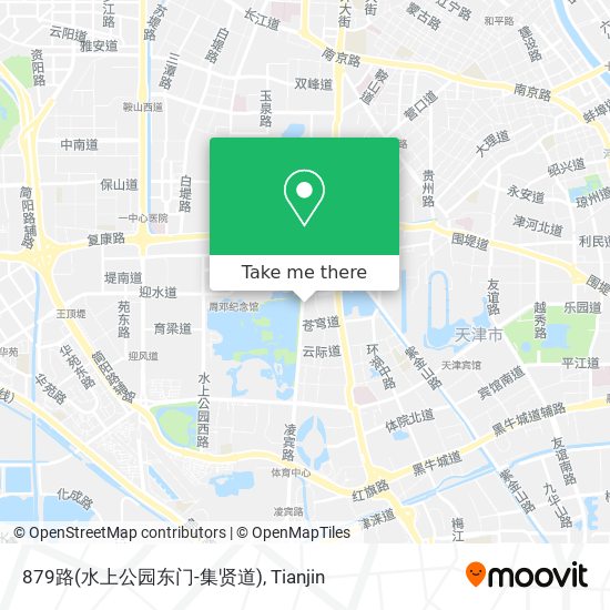 879路(水上公园东门-集贤道) map