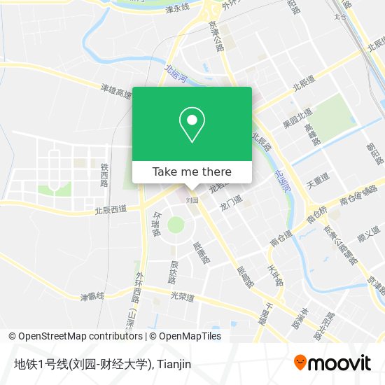 地铁1号线(刘园-财经大学) map