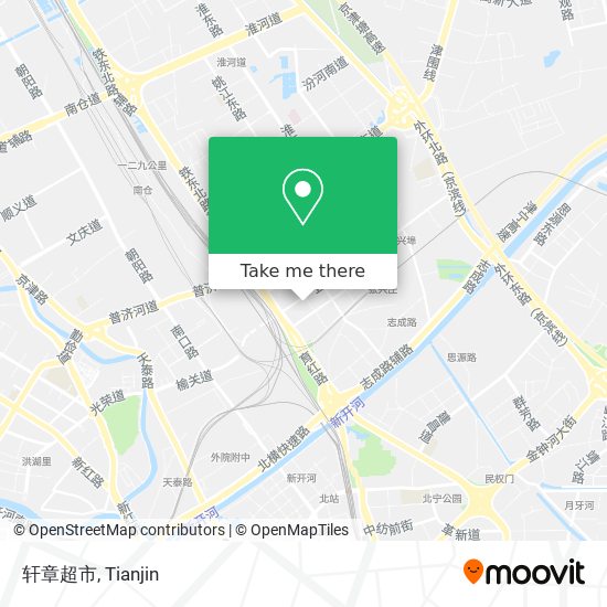 轩章超市 map