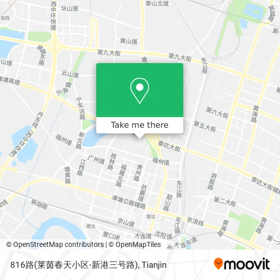 816路(莱茵春天小区-新港三号路) map