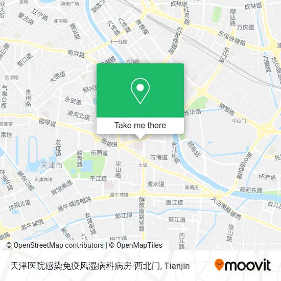 天津医院感染免疫风湿病科病房-西北门 map