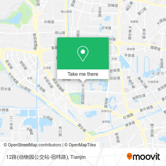 12路(动物园公交站-宿纬路) map