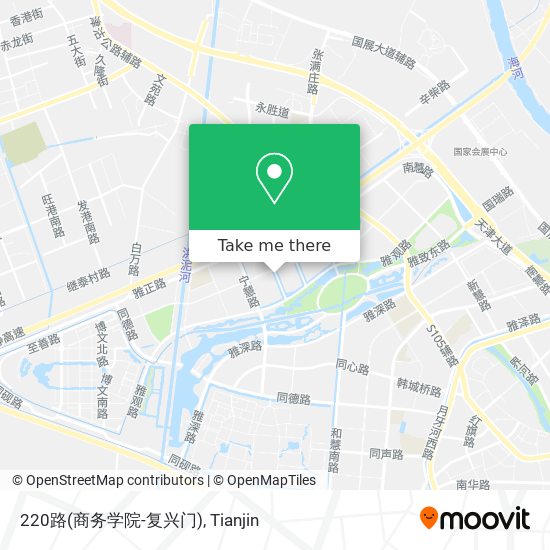 220路(商务学院-复兴门) map
