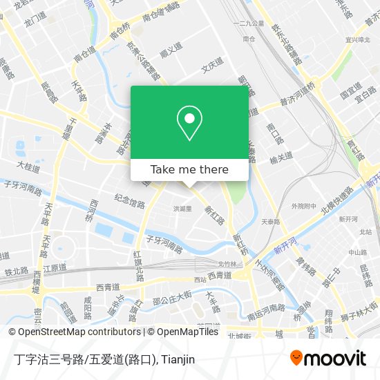 丁字沽三号路/五爱道(路口) map