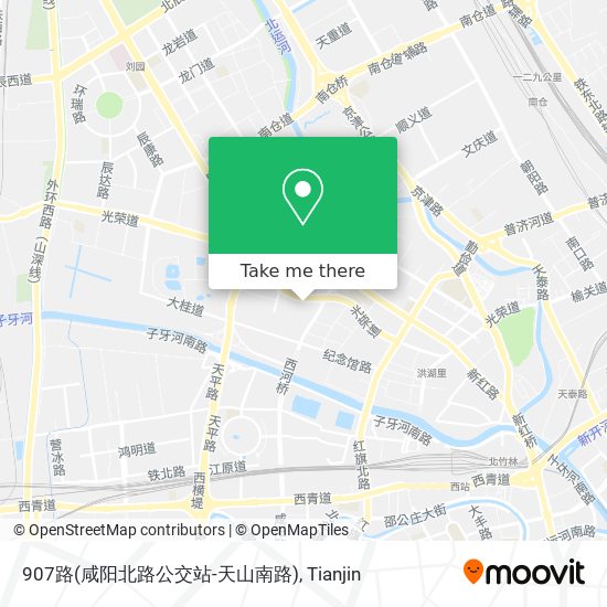 907路(咸阳北路公交站-天山南路) map