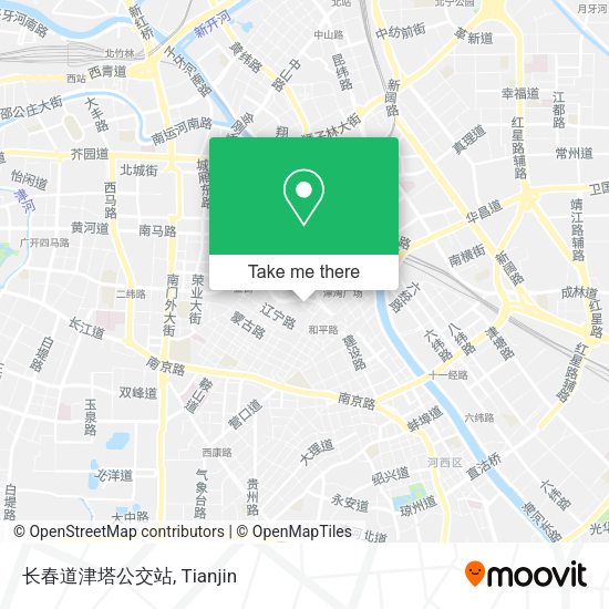 长春道津塔公交站 map