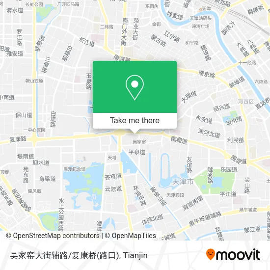吴家窑大街辅路/复康桥(路口) map