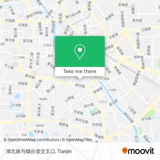 湖北路与烟台道交叉口 map