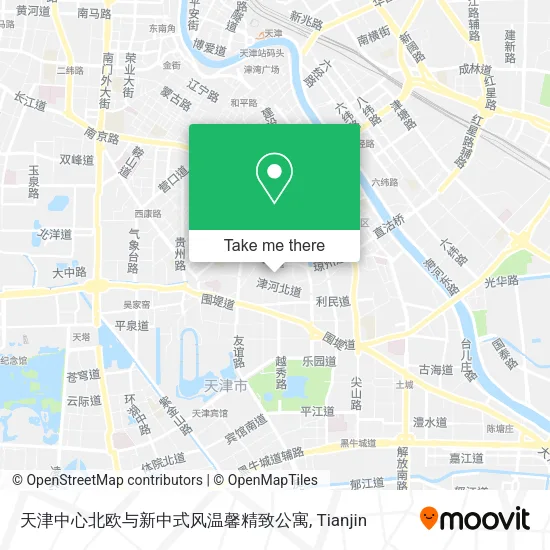 天津中心北欧与新中式风温馨精致公寓 map