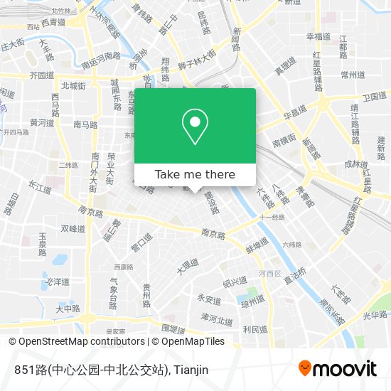 851路(中心公园-中北公交站) map