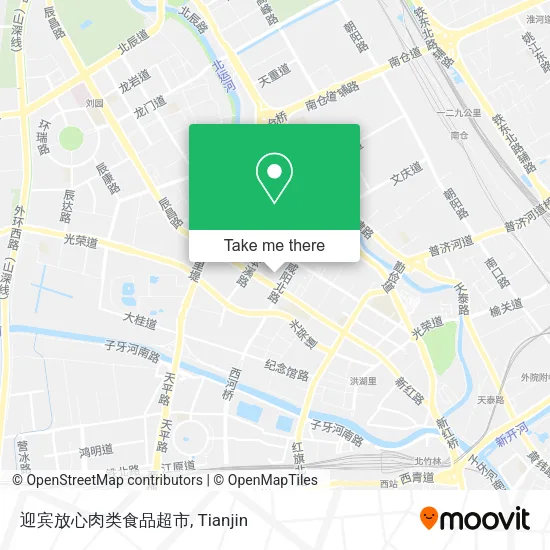 迎宾放心肉类食品超市 map