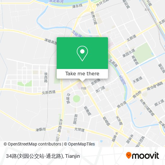 34路(刘园公交站-通北路) map