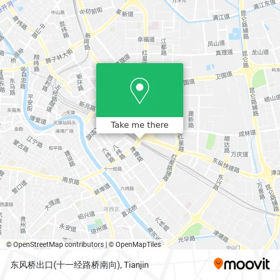 东风桥出口(十一经路桥南向) map