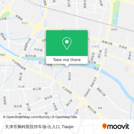 天津市胸科医院停车场-出入口 map