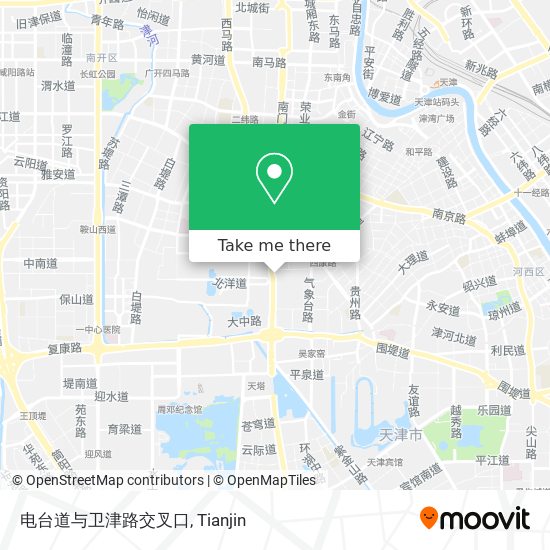电台道与卫津路交叉口 map