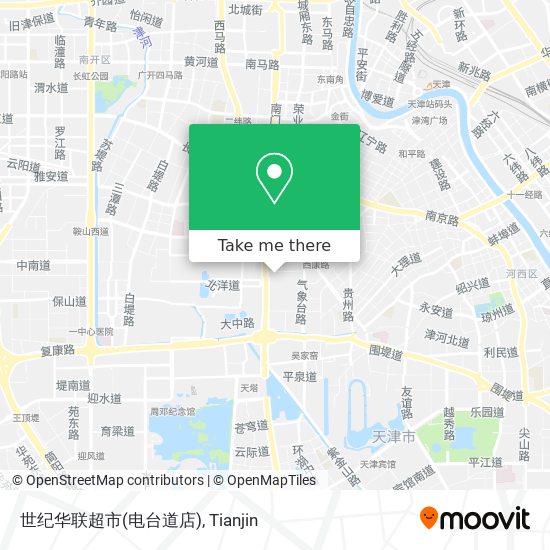 世纪华联超市(电台道店) map