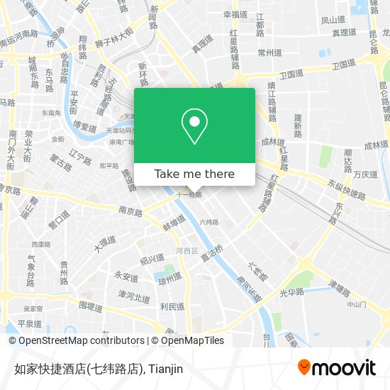 如家快捷酒店(七纬路店) map