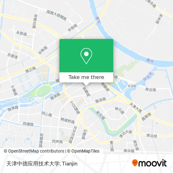 天津中德应用技术大学 map