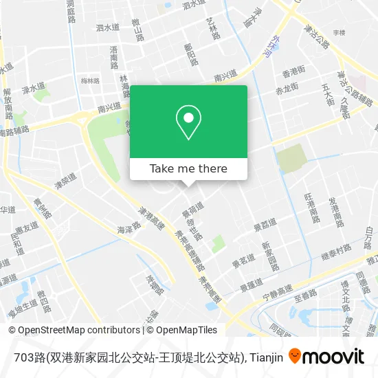 703路(双港新家园北公交站-王顶堤北公交站) map