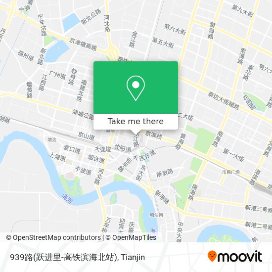 939路(跃进里-高铁滨海北站) map