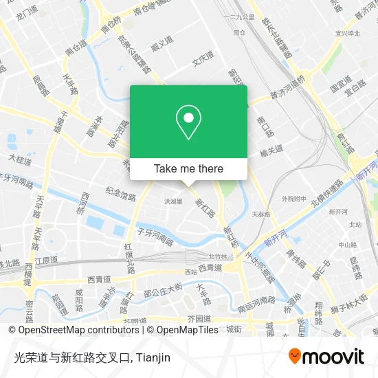 光荣道与新红路交叉口 map