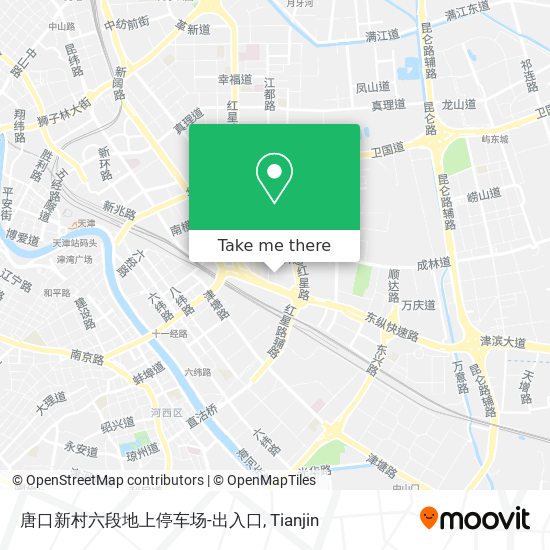 唐口新村六段地上停车场-出入口 map