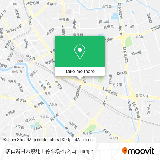 唐口新村六段地上停车场-出入口 map