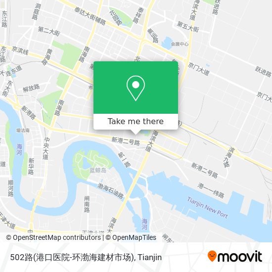 502路(港口医院-环渤海建材市场) map