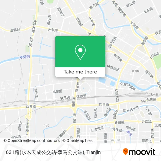 631路(水木天成公交站-双马公交站) map