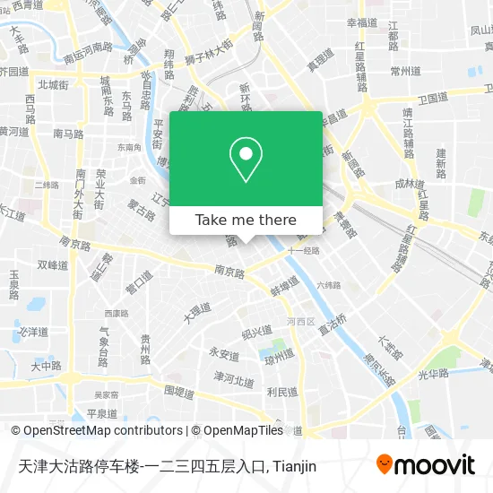 天津大沽路停车楼-一二三四五层入口 map
