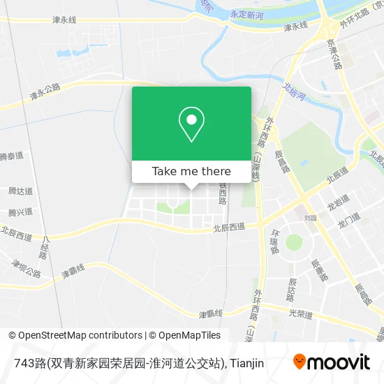 743路(双青新家园荣居园-淮河道公交站) map