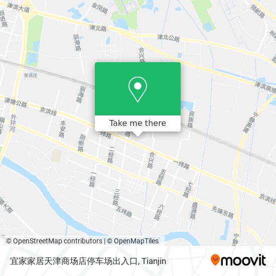 宜家家居天津商场店停车场出入口 map