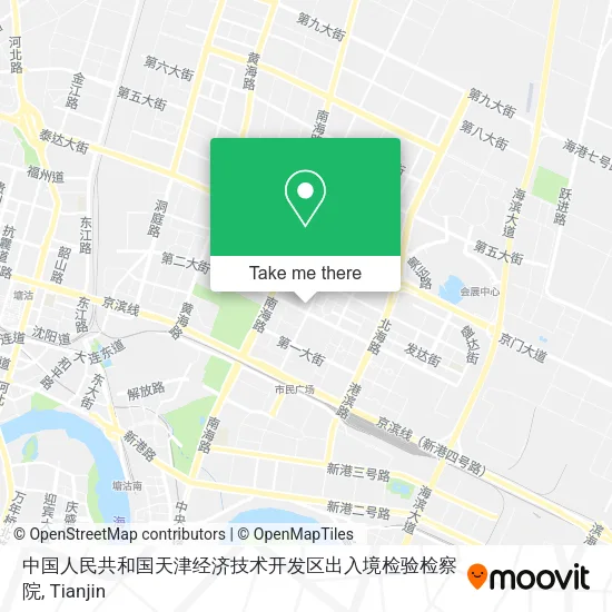 中国人民共和国天津经济技术开发区出入境检验检察院 map